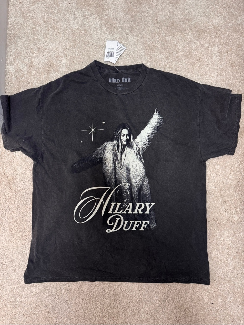 Hot Topic Hilary Duff Black Graphic Tee